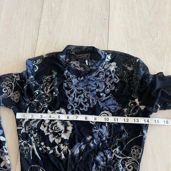 Johnny Was OLIVIA LONG SLEEVE MESH TOP size xs - Picture 3 of 9